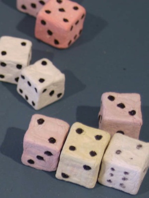 Paper Mache Dice