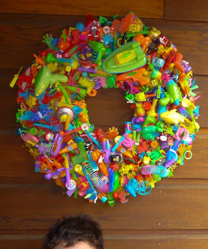 plastic toy wreath
